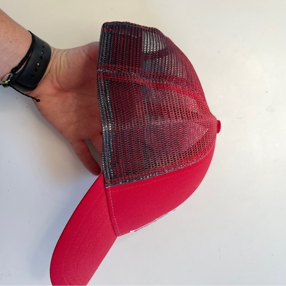 Anaheim Angles Nike Legacy 91 SnapBack Hat - Red And Blue Mesh Back Cap - MLB - Picture 3 of 8